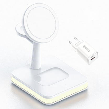 4 i 1 magnetisk trådlös laddstation 30W pd-adapter ingår! iPhone
